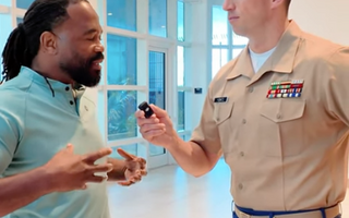 Fleet Week Highlight: Rashad Evans meets Marine Taylor Yontz