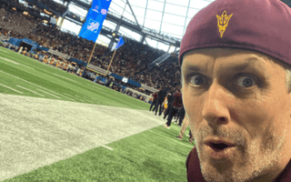 Jake Plummer on the ASU sideline at the Peach Bowl 2025