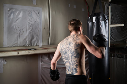 Umbo functional mushrooms for athletes: Cory Sandhagen hitting the heavy bag