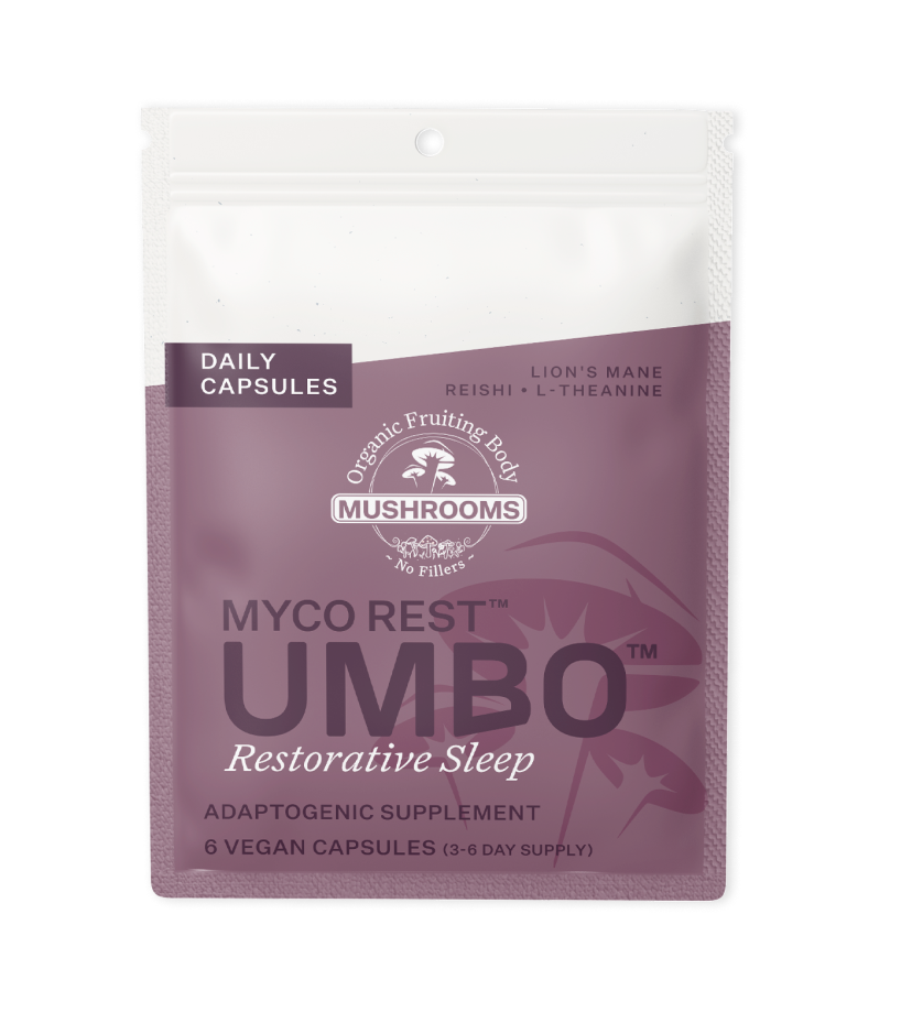 Umbo Mushrooms Vitamins & Supplements Myco Rest Travel Pack Front